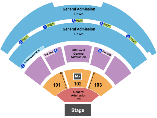Fiddler's Green Amphitheatre Fiddler's Green Amphitheatre Seating Chart