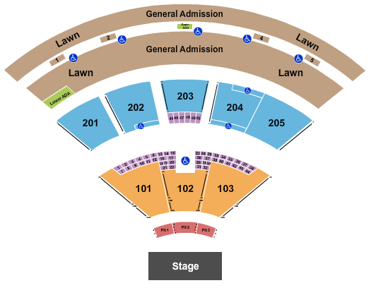 Fiddler's Green Amphitheatre Fiddler's Green Amphitheatre Seating Chart